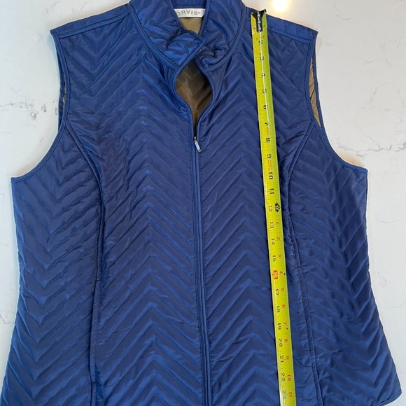 ORVIS Chevron Quilted Vest - Navy Sz L - Picture 9 of 9